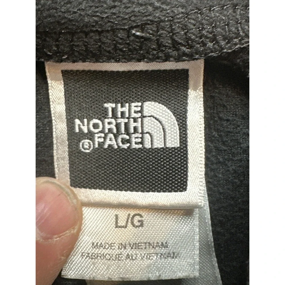 The North Face Pullover Mens Large TKA 100 Quarter Zip Black Fleece Mock Neck